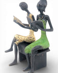 Bronze couple sur banc 20 cm n°10
