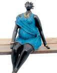 Bronze Big Mama 25 cm bleu n°1