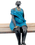 Bronze Big Mama 25 cm bleu n°1
