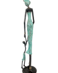 Bronze 55 cm turquoise n°4