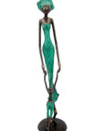 Bronze 55 cm turquoise n°6