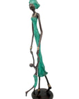 Bronze 55 cm turquoise n°6