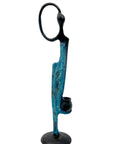Abdoulaye's bronze 25cm blue n°10