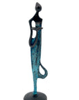 Abdoulaye's bronze 25cm blue n°12