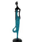 Abdoulaye's bronze 25cm blue n°12