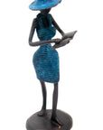 Bronze Ibrahim Dermé 20 cm bleu n°9 Bronzes d'Afrique