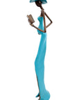 Bronze Issouf 55 cm bleu n°2