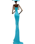 Bronze Issouf 55 cm bleu n°2