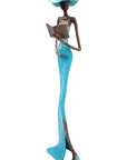 Bronze Issouf 55 cm bleu n°2