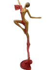 Bronze Issouf danseuse 50 cm rouge n°2
