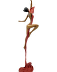 Bronze Issouf danseuse 50 cm rouge n°2
