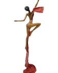 Bronze Issouf danseuse 50 cm rouge n°2