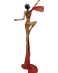 Bronze Issouf danseuse 50 cm rouge n°2