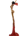 Bronze Issouf danseuse 50 cm rouge n°2