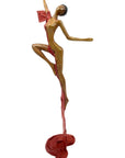 Bronze Issouf danseuse 50 cm rouge n°2