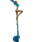 Bronze Issouf danseuse 50 cm bleu n°1