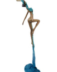 Bronze Issouf danseuse 50 cm bleu n°1