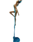 Bronze Issouf danseuse 50 cm bleu n°1