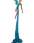 Bronze Issouf danseuse 50 cm bleu n°1