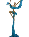 Bronze Issouf danseuse 50 cm bleu n°2