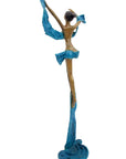 Bronze Issouf danseuse 50 cm bleu n°2