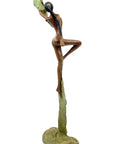 Bronze Issouf danseuse 50 cm vert n°1