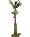 Bronze Issouf danseuse 50 cm vert n°2