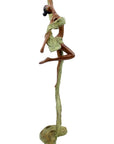 Bronze Issouf danseuse 50 cm vert n°3