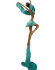 Bronze Issouf danseuse 50 cm turquoise n°1