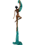 Bronze Issouf danseuse 50 cm turquoise n°2