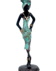Bronze 15 cm turquoise n°2