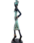 Bronze 15 cm turquoise n°2