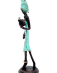 Bronze 15 cm turquoise n°7