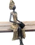 Bronze assis 35 cm doré n°5 Bronzes d'Afrique