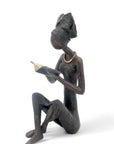 Bronze assis à poser 55 cm noir n°2 Bronzes d'Afrique