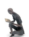 Bronze assis à poser 55 cm noir n°3 Bronzes d'Afrique