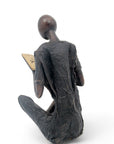 Bronze assis à poser 55 cm noir n°3 Bronzes d'Afrique