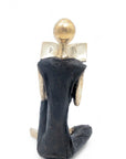 Bronze assis à poser 55 cm noir et doré n°1 Bronzes d'Afrique