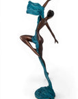 Bronze Issouf danseuse 70 cm bleu n°1