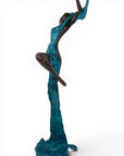 Bronze Issouf danseuse 70 cm bleu n°1