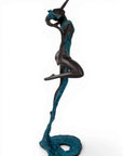 Bronze Issouf danseuse 70 cm bleu n°2