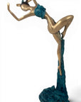 Bronze Issouf danseuse 70 cm bleu n°3