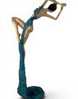 Bronze Issouf danseuse 70 cm bleu n°3
