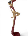 Bronze Issouf danseuse 70 cm rouge n°2
