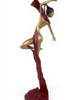 Bronze Issouf danseuse 70 cm rouge n°2