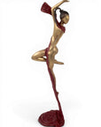 Bronze Issouf danseuse 70 cm rouge n°2