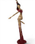Bronze Issouf danseuse 70 cm rouge n°2