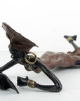 Bronze allongé 50 cm marron n°1 Bronzes d'Afrique