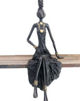 Bronze assis 40 cm noir n°2 Bronzes d'Afrique