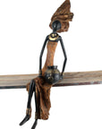 Bronze Issouf exceptionnel assis 55 cm marron n°1 Bronzes d'Afrique